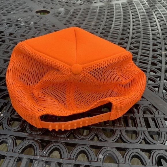 Vintage Coon Hunter Cap Neon Hunting Orange Official Hat SnapBack Trucker - Picture 2 of 7